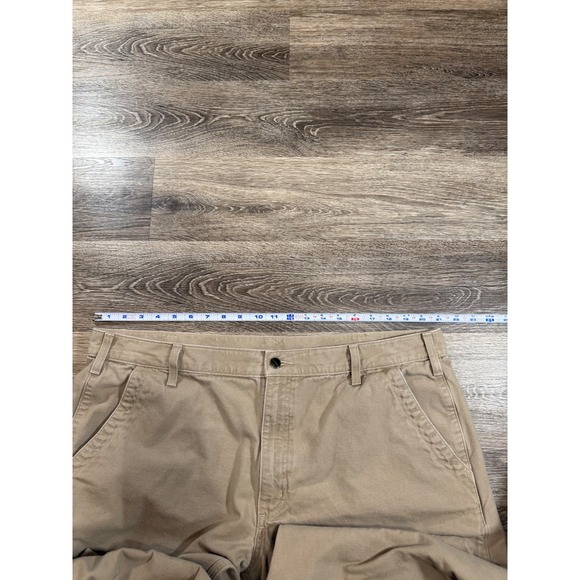 Carhartt Pants Mens 42 x 29 Tan Cotton Canvas Work Straight Leg Workwear Neutral - Picture 3 of 7